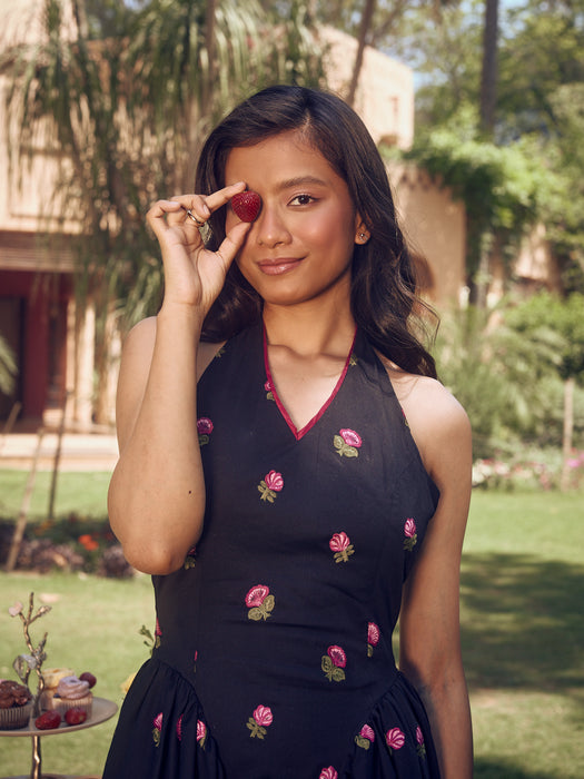 The Rose Garden Dress - Black