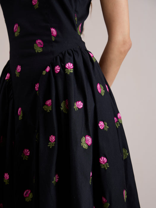 The Rose Garden Dress - Black